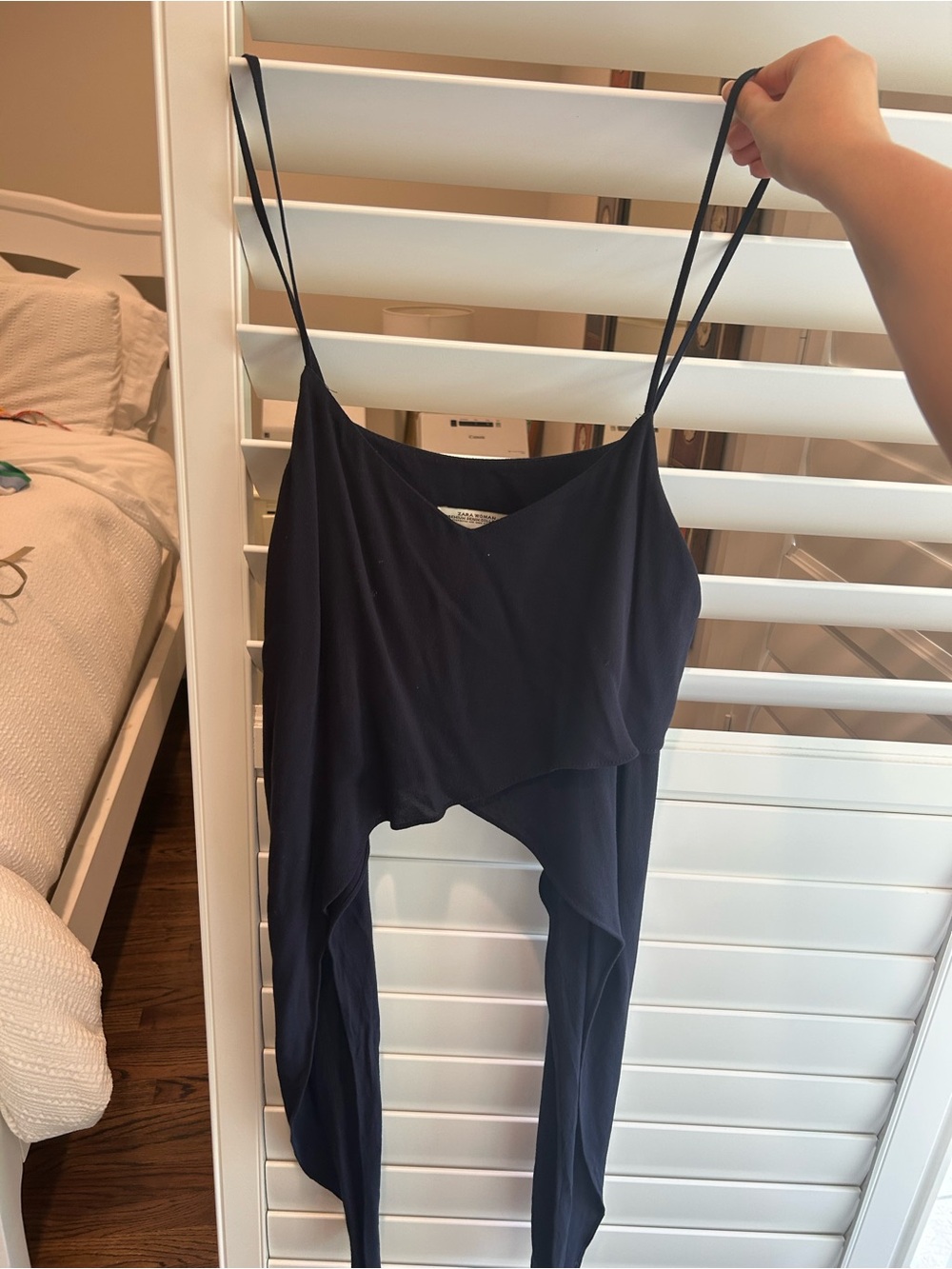 Zara Navy Blue Crop Top